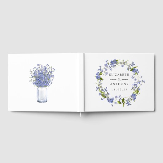 Livre D'or Rustique Mason Jar Oubliez-Moi Pas Mariage (Complet)