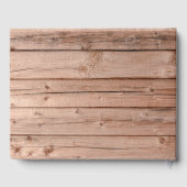 Livre d'or Rustique moderne en bois Monogramme (Verso)