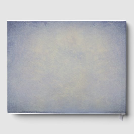 Livre D'or Rustique Pays Chaîne Lumières Dusty Mariage bleu (Verso)