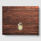 Livre D'or Rustique Pays En Bois Mason Jar String Lumière Arb (Verso)