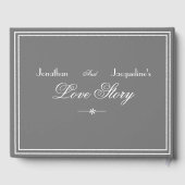 Livre D'or Rustique Personnalisé Chic Gris Et Mariage Blanc (Verso)