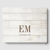 Livre D'or Rustique Photo moderne Elegant Mariage couleur or (Verso)