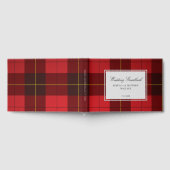 Livre D'or Rustique Plaid Wallace Plaid Rouge Mariage Tartan (Complet)