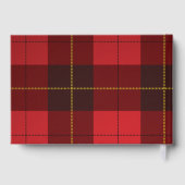 Livre D'or Rustique Plaid Wallace Plaid Rouge Mariage Tartan (Verso)