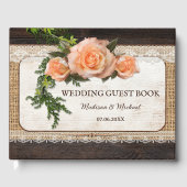 Livre D'or Rustique Rose romantique Mariage (Recto)