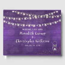 Rustique Violet bois Mason Jar String Mariage