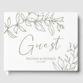 Livre D'or Sage Boho Flowers Simple Boho Mariage (Recto)