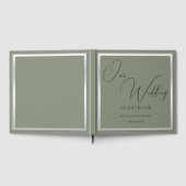 Livre D'or Sage et Mariage argenté sophistiqués (Complet)