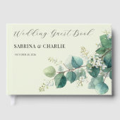 Livre D'or Sage Green Eucalyptus Elegant Boho Wedding (Recto)
