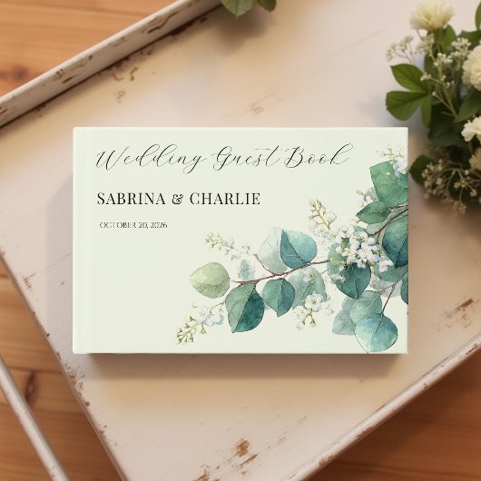 Livre D'or Sage Green Eucalyptus Elegant Boho Wedding