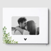 Livre D'or Sage Green Feuille verdure Mariage fleuri (Verso)