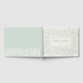 Livre D'or Sage Green Garden Floral Art Bordure Nom Mariage (Complet)