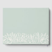 Livre D'or Sage Green Garden Floral Art Bordure Nom Mariage (Verso)