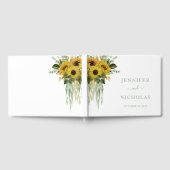 Livre D'or Sage Green Script Sunflower Eucalyptus Mariage (Complet)