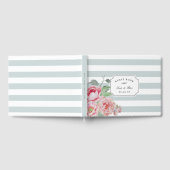 Livre D'or Sage Stripe & Antique Blush Peony Mariage (Complet)
