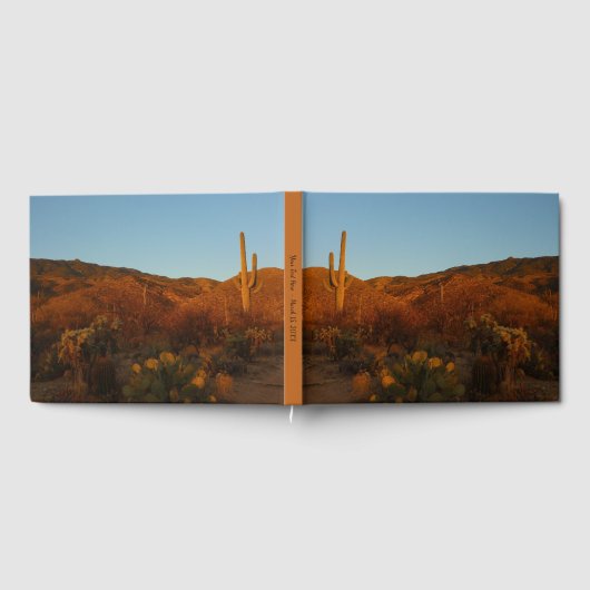 Livre D'or Saguaro Sunset I Arizona Désert Paysage (Complet)