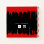 Livre d'or sang rouge noir goutte d'eau halloween (Dos)