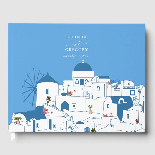 Livre D'or Santorin Destination Mariage de l'île grecque (Recto)