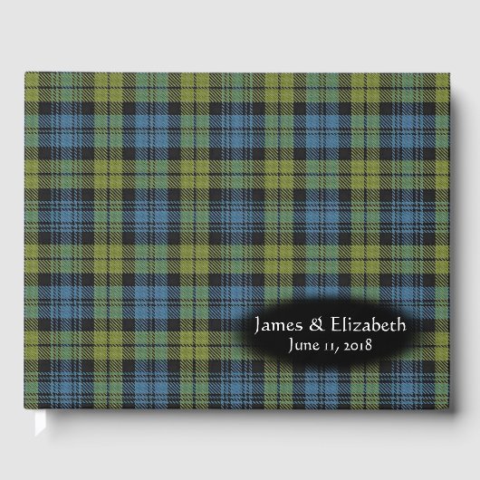 Livre D'or Scottish Campbell Family Tartan Plaid Mariage (Recto)