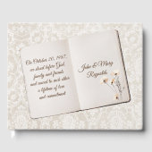 Livre D'or Scrapbook On Damask For Anniversary Party (Recto)
