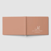 Livre D'or Script chic Mariage initial Monogram Clay (Complet)