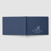 Livre D'or Script chic Mariage initial Monogram Navy Blue (Complet)