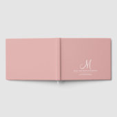 Livre D'or Script Chic Mariage initial Monogramme rose (Complet)