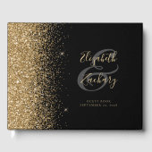 Livre D'or Script de Parties scintillant moderne Black Gold (Recto)