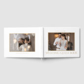 Livre D'or Script élégant blanc et or | Photo (Complet)