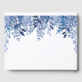 Livre D'or Script Floral Bleu En Mémoire Amoureuse (Verso)