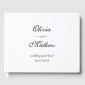 Livre D'or Script formel avec Mariage de monogramme géométriq (Recto)