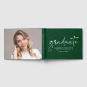 Livre D'or Script manuscrit moderne Green Photo Graduation (Complet)