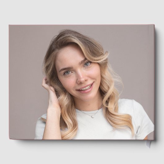 Livre D'or Script manuscrit moderne Red Photo Graduation (Verso)