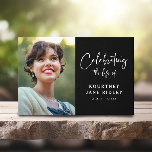 Livre D'or Script Memorial Photo et Message de Sympathie