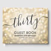 Livre D'or Script moderne Gold Parties scintillant Lumières 3 (Recto)