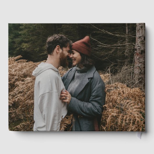 Livre D'or Script moderne Mariage photo simple (Verso)