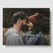 Livre D'or Script moderne Mariage photo simple (Recto)