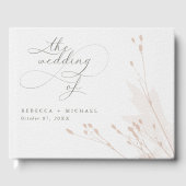 Livre D'or Script romantique Aquarelle Blush Floral Mariage (Recto)
