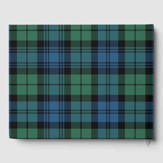 Livre D'or Script Rustique Plaid Campbell Tartan Mariage (Verso)