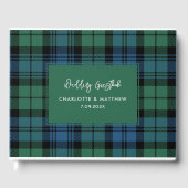 Livre D'or Script Rustique Plaid Campbell Tartan Mariage (Recto)