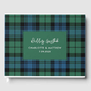 Livre D'or Script Rustique Plaid Campbell Tartan Mariage