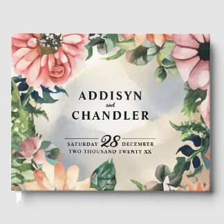 Livre D'or Serene Garden Wreath : Pastel Floral Elegance