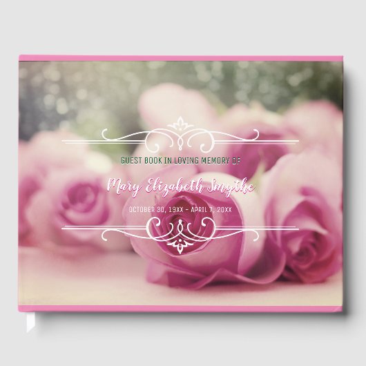 Livre D'or Service commémoratif célébrant une rose vif (Recto)