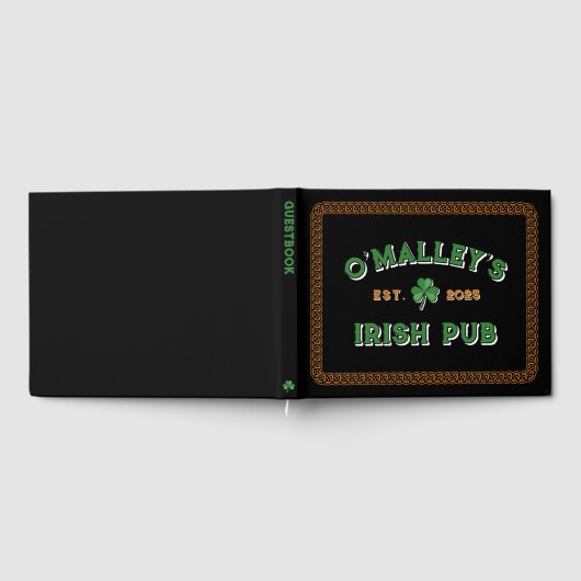 Livre D'or Shamrock Celtic Knot Border Pub irlandais (Complet)