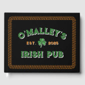 Livre D'or Shamrock Celtic Knot Border Pub irlandais (Recto)