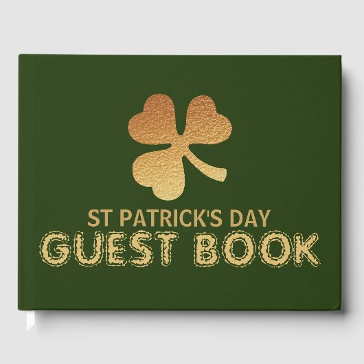 Livre D'or Shamrock Gold Foil, Saint Patrick's Day (Recto)