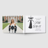Livre D'or She Did It Black Bow Personalized Graduation Party (Complet)