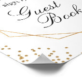 Livre d'or Signature Verdure Paillettes Dorées Flo (Coin)