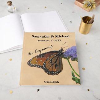 Livre D'or Signe d'accueil de mariage Nouvelle vie papillon m