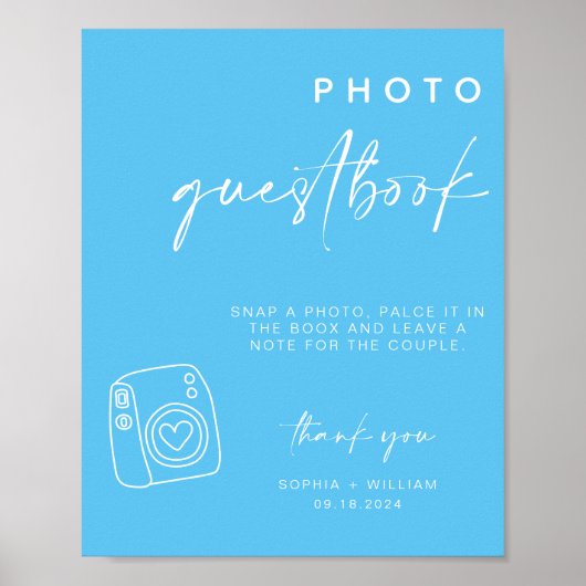 Livre d'or | signe du livre d'invité mariage polar (Devant)